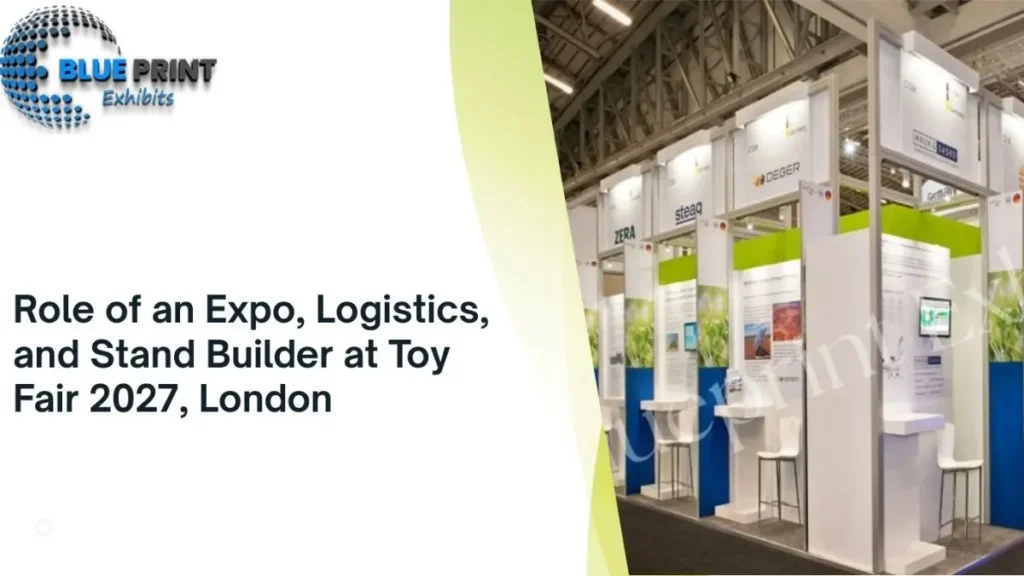 Funciones de responsable de exposiciones, logística y montaje de stands en la Feria del Juguete de Londres 2027.